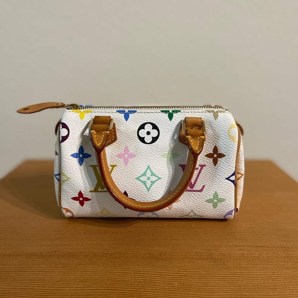 Louis Vuitton Speedy Takashi Murakami Monogram Blanc Mini Multicolor